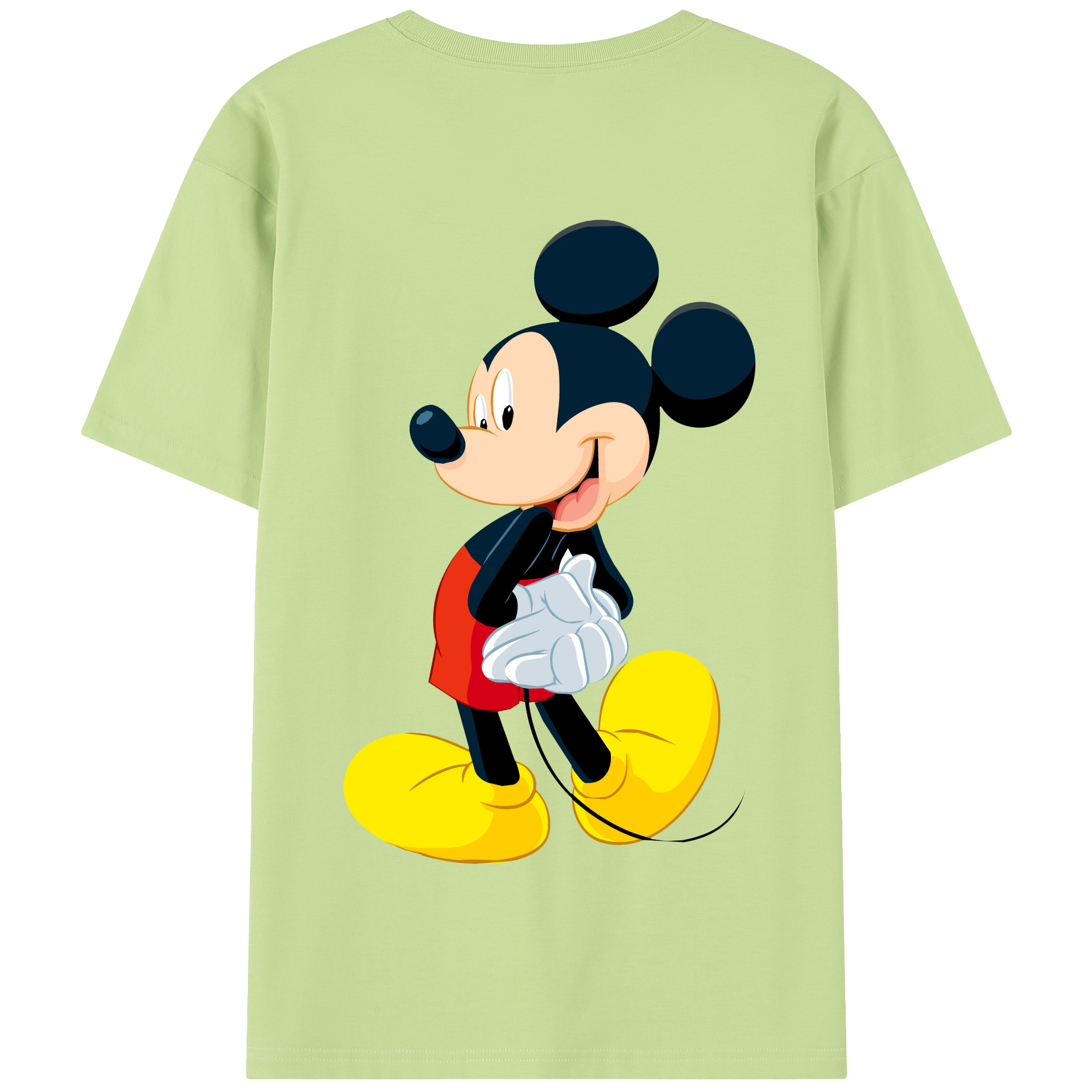（画像用） ミッキーマウス Mickey Mouse 綿100％半袖Tシャツ（背面プリント）